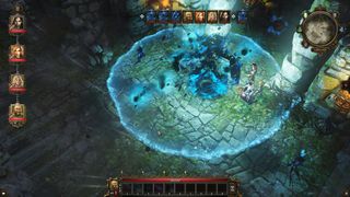 Blue AOE damage spreads in Divinity: Original Sin