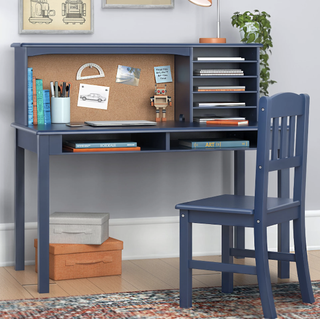 navy kids desk and chair set