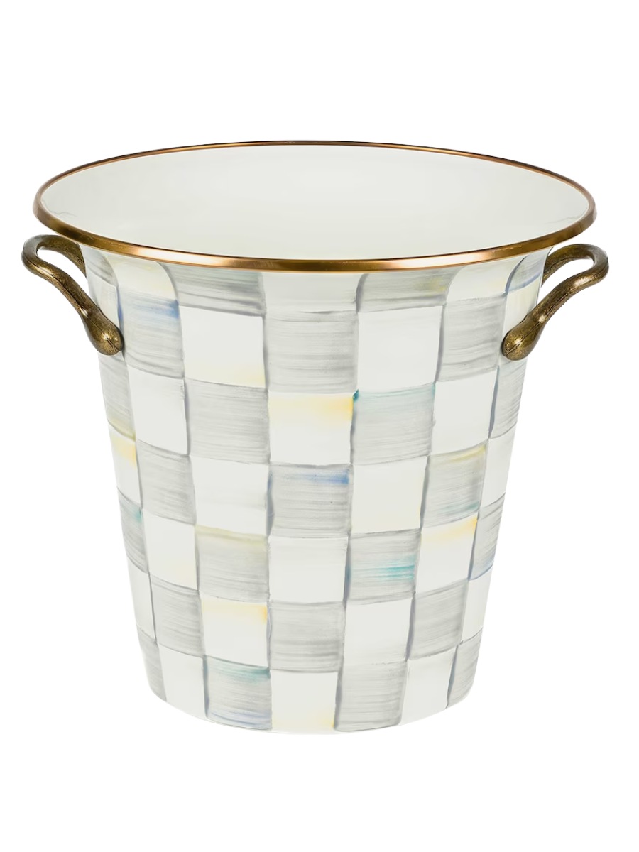 Mackenzie-Childs Sterling Check Wine Cooler