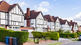 street of mock tudor-style homes