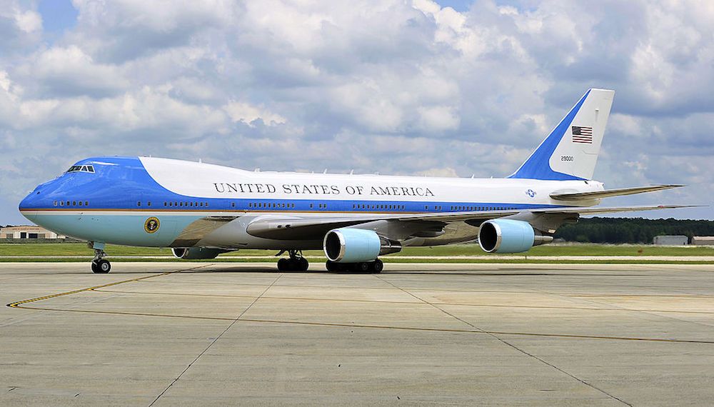 Air Force One at Andrews Air Force Base in Maryland on May 22, 2010.