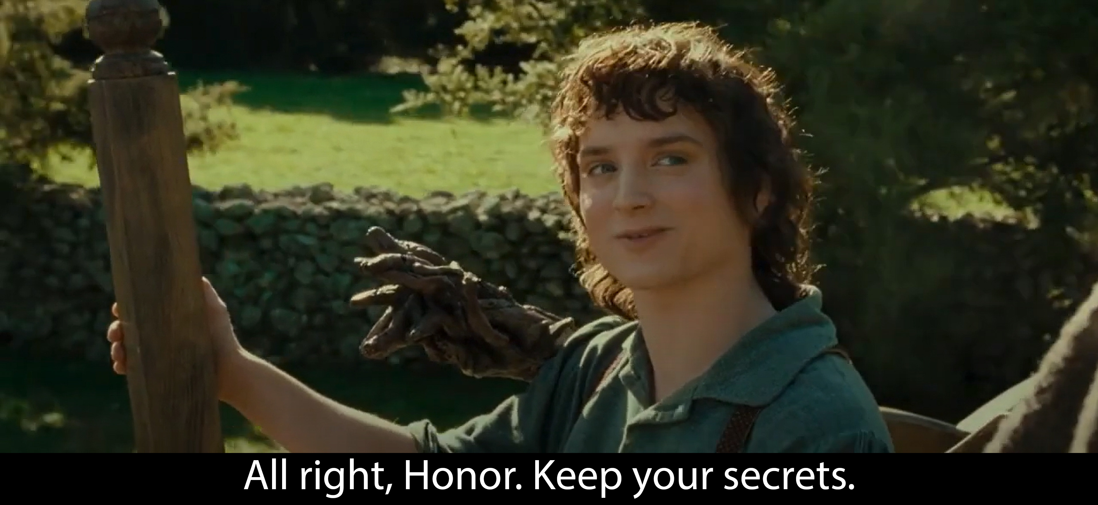 A meme of Frodo Baggins
