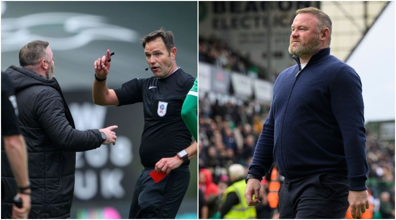 PLYMOUTH, ENGLAND - OCTOBER 5: Plymouth Argyle manager Wayne Rooney after sending off during the Sky Bet Championship match between Plymouth Argyle FC and Blackburn Rovers FC at Home Park on October 5, 2024 in Plymouth, England. (Photo by David Horton - CameraSport via Getty Images)