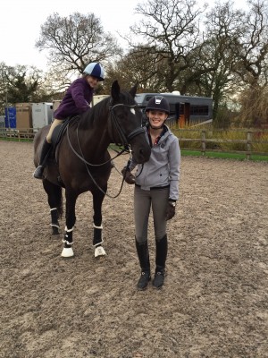 Kaja with her little visitor