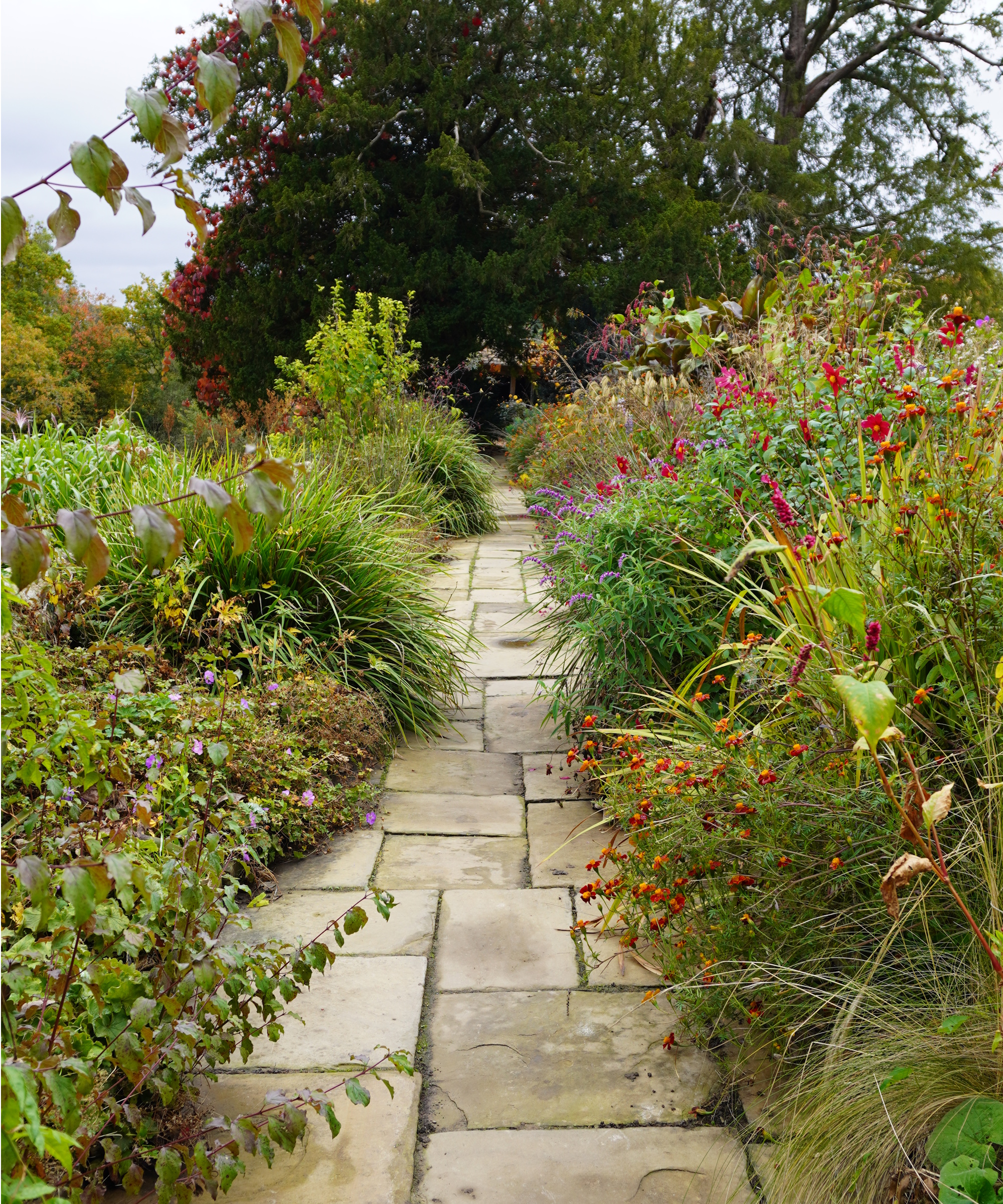 Mixed flower border at Gravetye Manor