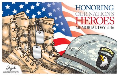 Editorial Cartoon U.S. Memorial Day 2016