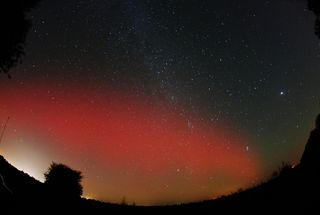 Jim Hammer got this aurora photograph 10 miles north of Wichita, Kansas, on October 24, 2011.