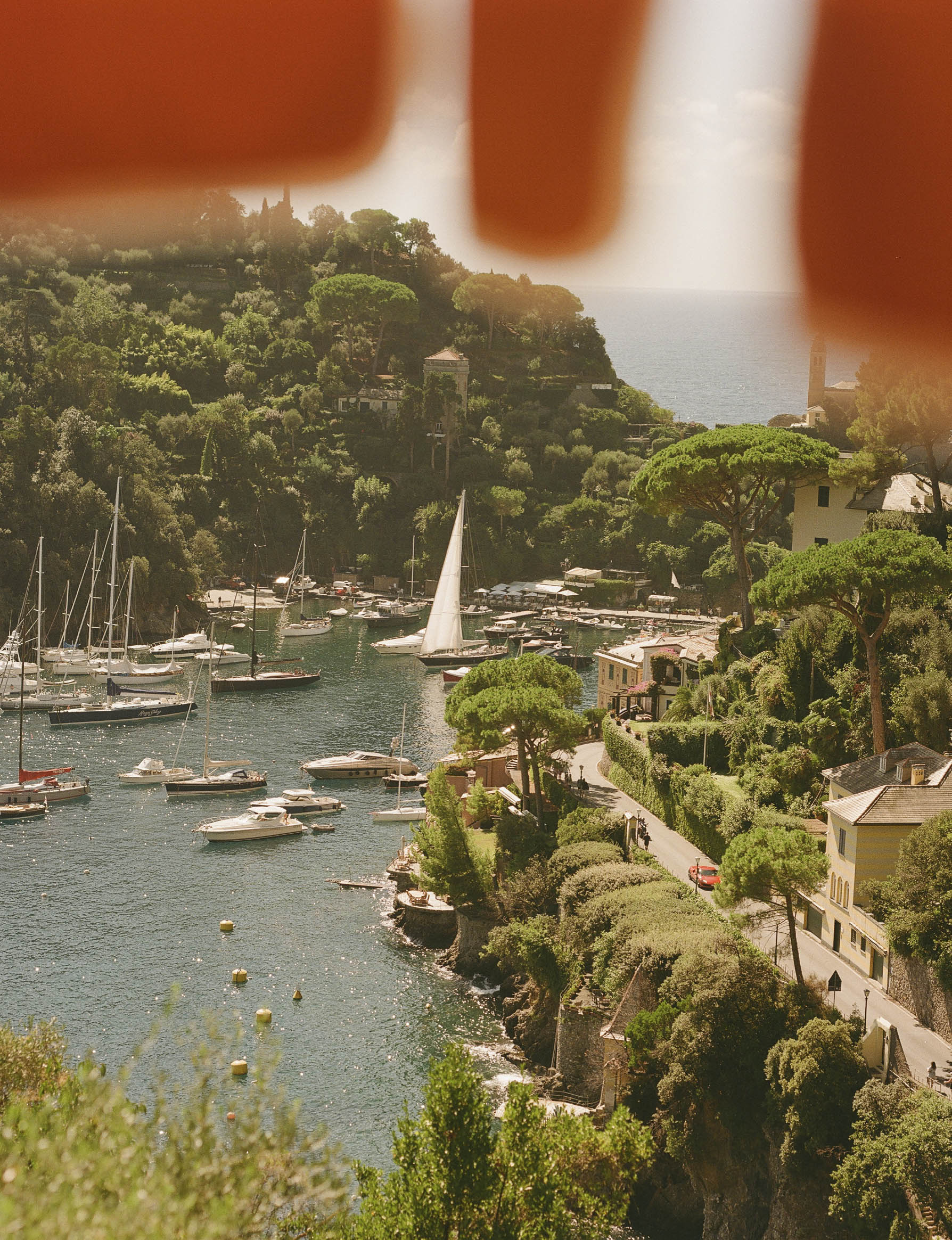 Interior and exterior shots of the Splendido hotel in Portofino, Italy