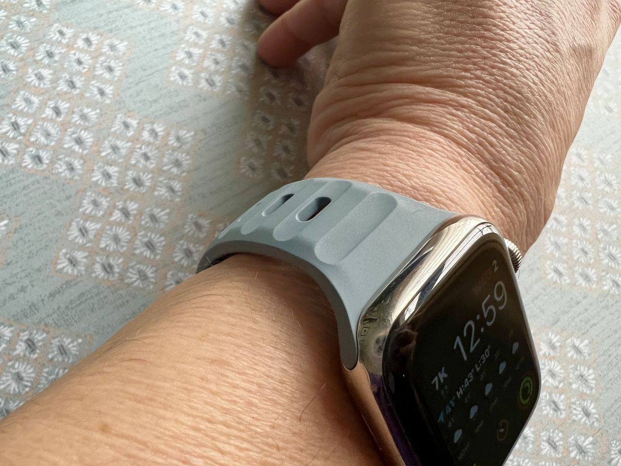 Nomad Sport Band For Apple Watch Marine Blue Lifestyle Side