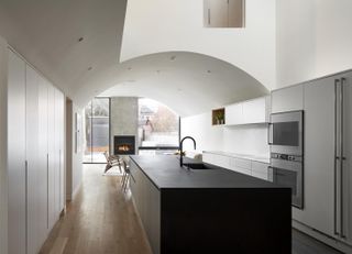 The vaulted kitchen at the High Park Residence by Batay-Csorba Architects