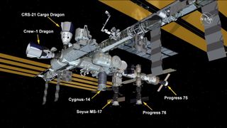 The arrival of SpaceX's Dragon CRS-21 mission marks the first time two Dragons have been docked with the International Space Station.
