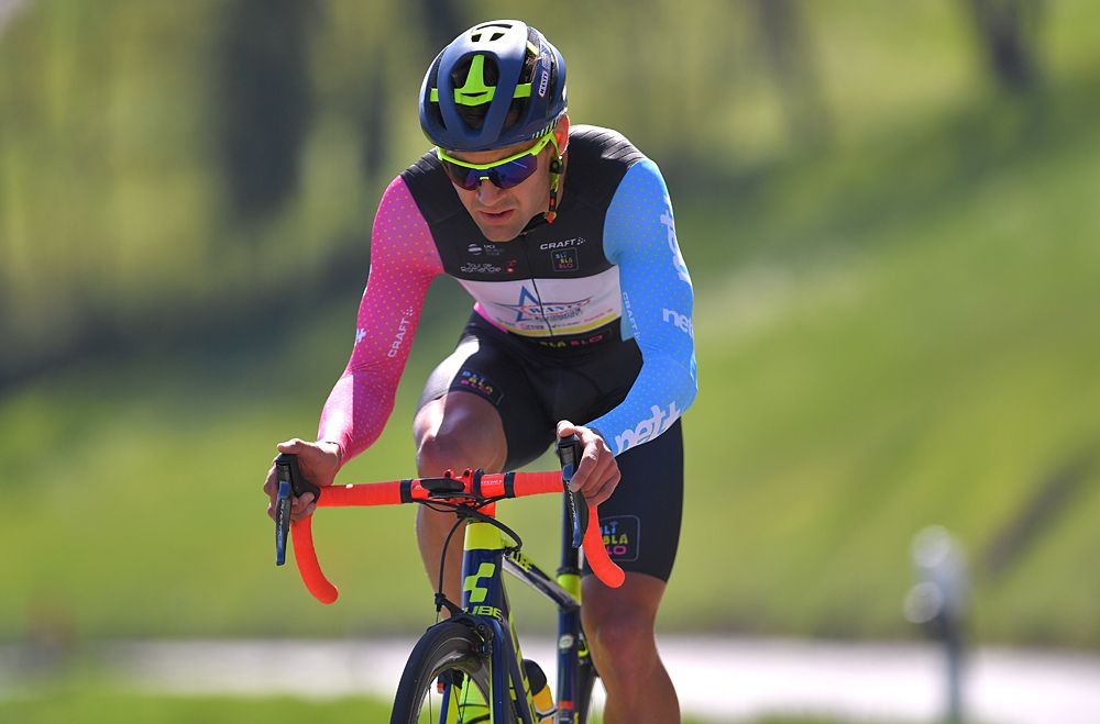 Marco Minnaard of The Netherlands and Team Wanty-Groupe Gobert Black Mountain jersey