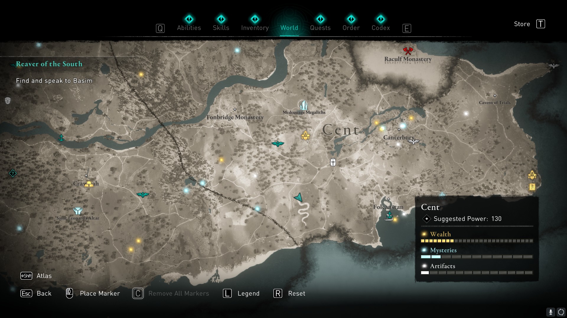 AC Valhalla Cent treasure hoard map locations
