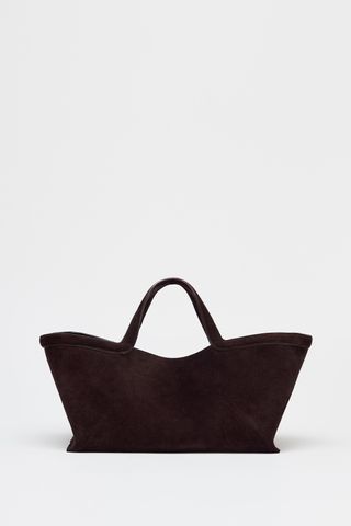 Elongated Suede Tote Bag