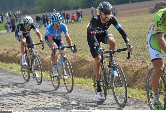 Bradley Wiggins, Sebastian Langvelde and Niki Terpstra