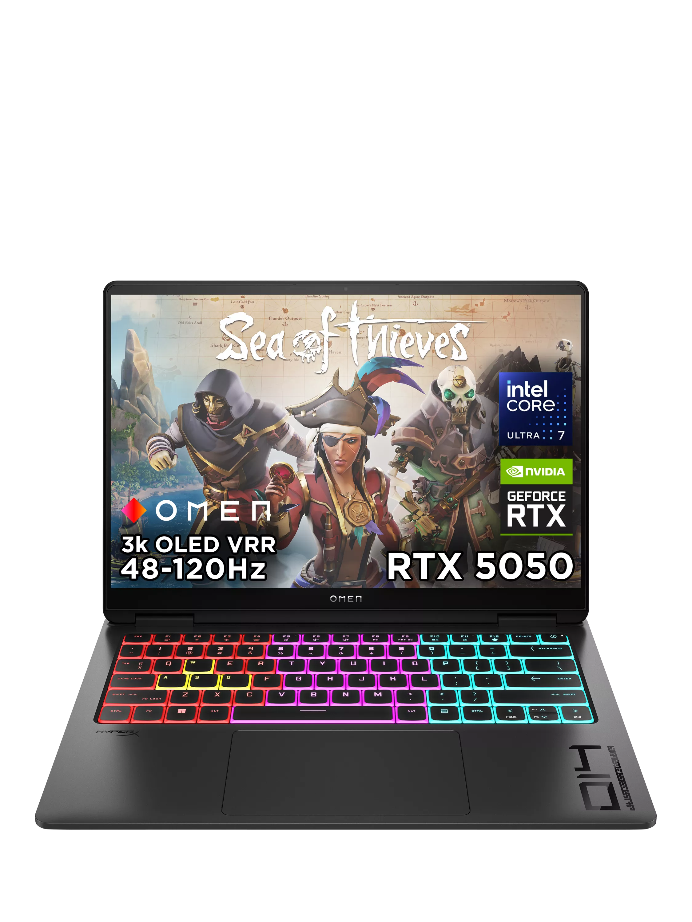 Hp Omen Transcend 14-Fb1003na Gaming Laptop, Intel Core Ultra 7 Processor, Rtx 5050, 16gb Ram, 1tb Ssd, 14&amp;rdquo; 3k Oled, Shadow Black