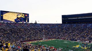 The Big House, Michigan Stadium, on game day.