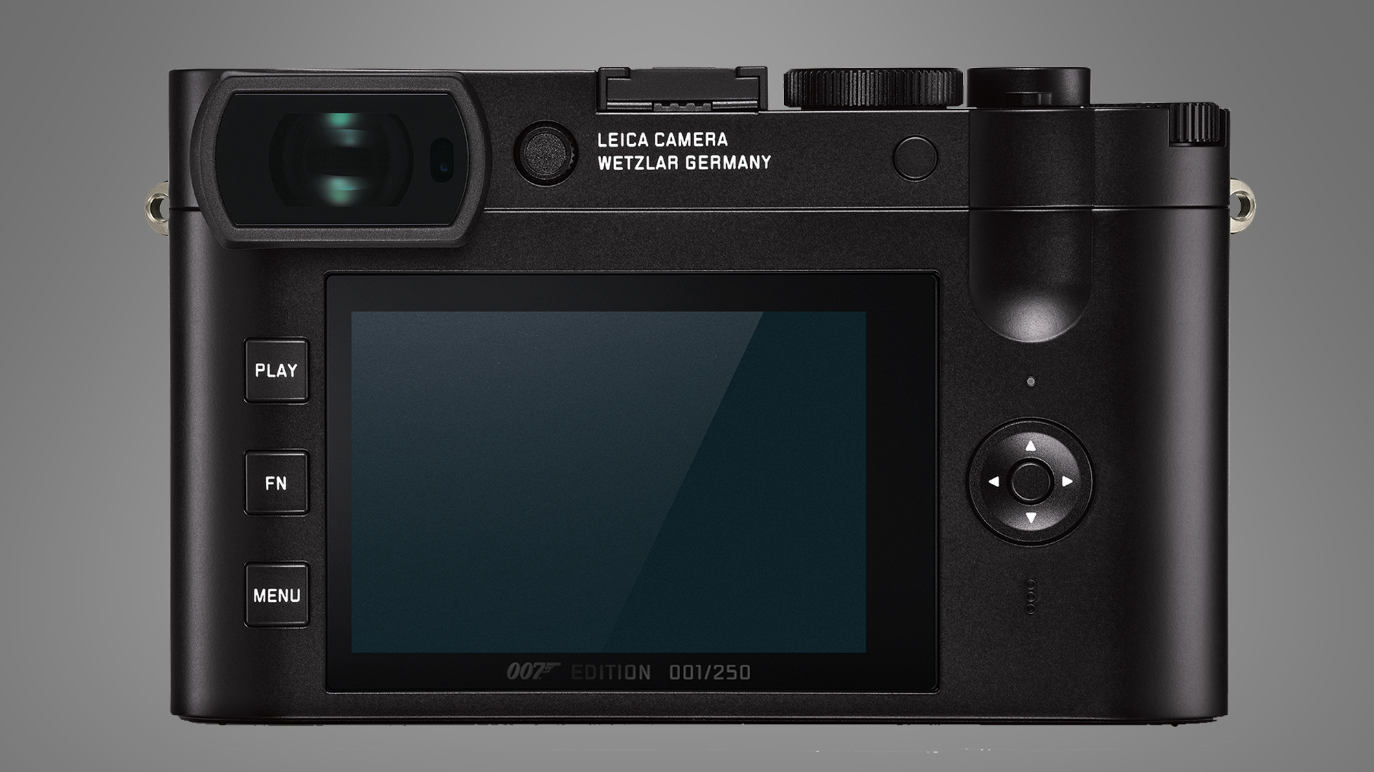 The back of the Leica Q2 007 edition camera