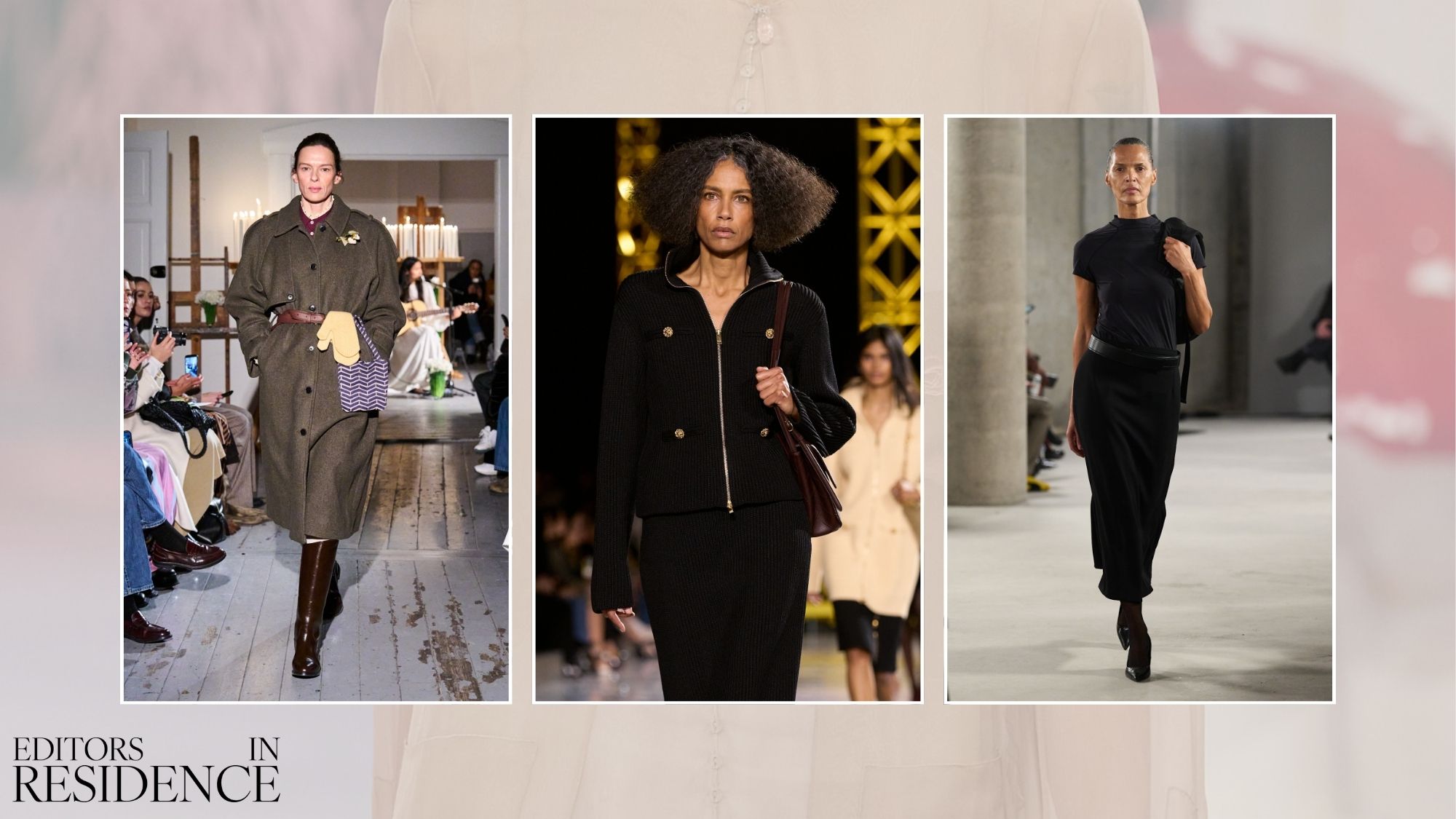 Collage of models at Skall Studio, Chanel, Johanna Parv