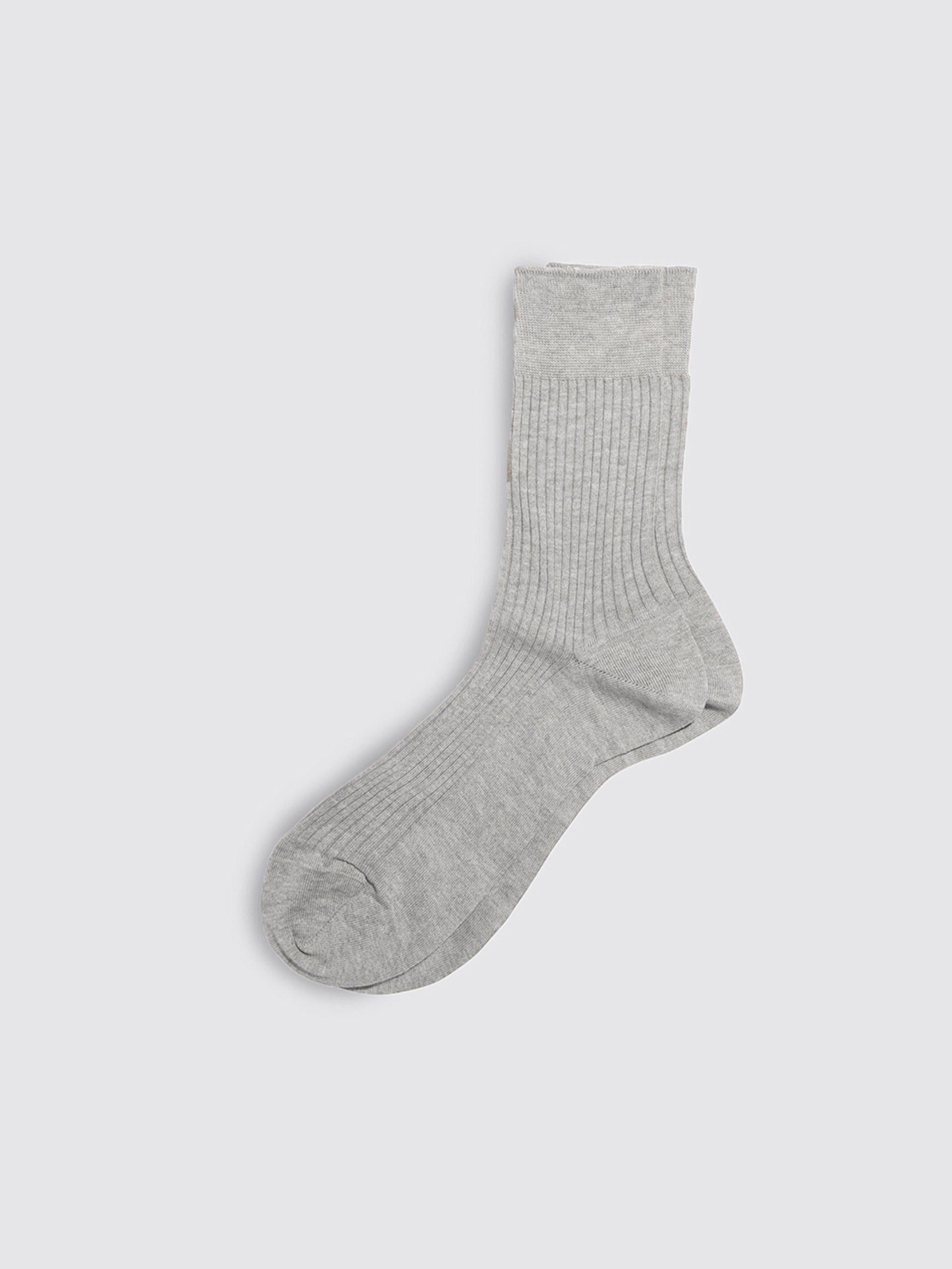 Maria La Rosa, Bio Cotton Ribbed Socks in Grey