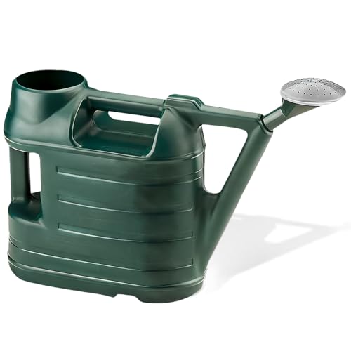 6.5 Litre Watering Can Green With Sprinkler Head for Indoor or Outdoor Gardening With Double Handles | Plastic Plant Watering Can With Rose for Houseplant