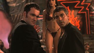 George Clooney, Salma Hayek, and Quentin Tarantino in From Dusk Till Dawn