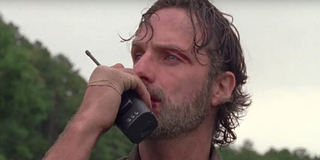 walking dead rick on a radio