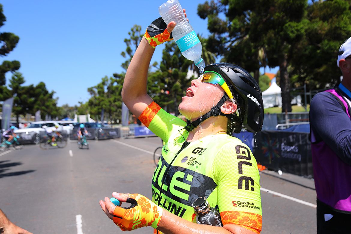 Chloe Hosking cools off