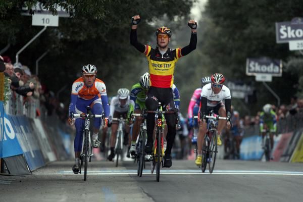 Tom Boonen (Quick Step) takes victory in Montecatini Terme