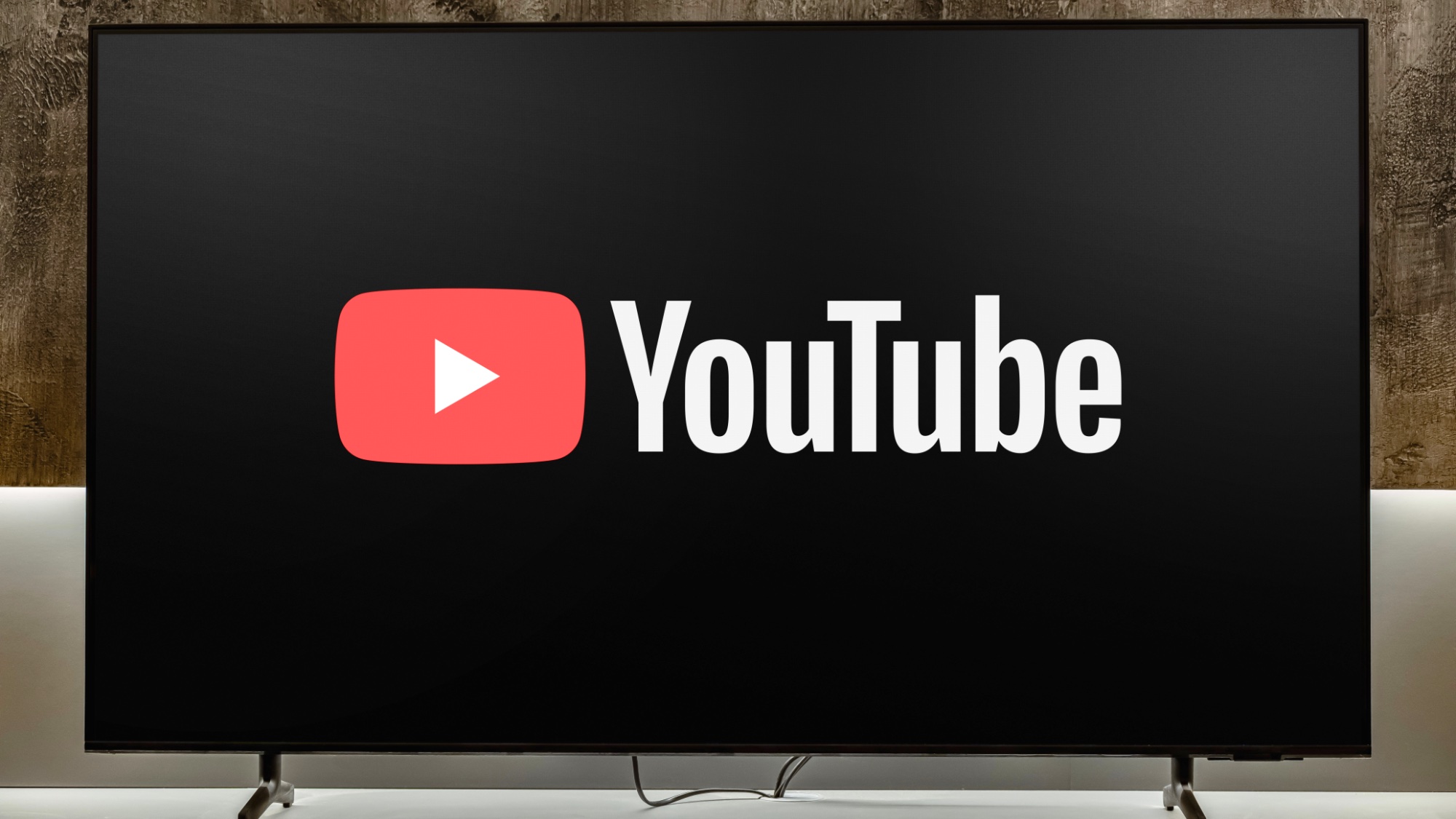 YouTube logo on TV