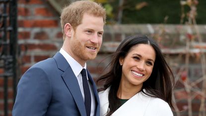 london, england november 27 prince harry and actress meghan markle during an official photocall to announce their engagement at the sunken gardens at kensington palace on november 27, 2017 in london, england prince harry and meghan markle have been a couple officially since november 2016 and are due to marry in spring 2018 photo by chris jacksonchris jacksongetty images