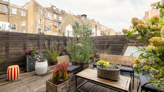 Large terrace space attached to the Notting Hill flat