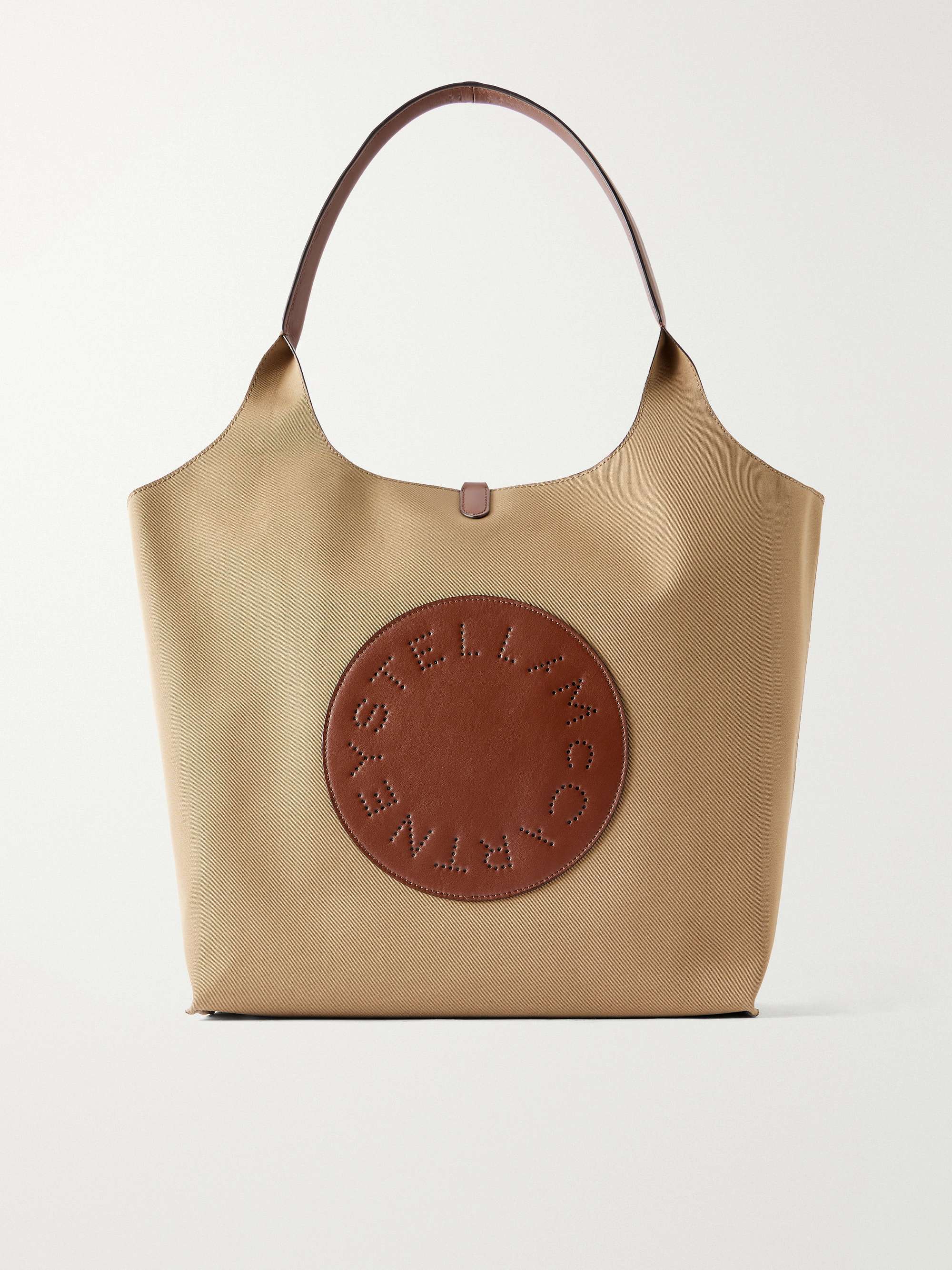 Logo-Embossed Reversible Vegetarian Material and Cotton-Twill Tote