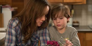 Jacob Trembley and Brie Larson in Room
