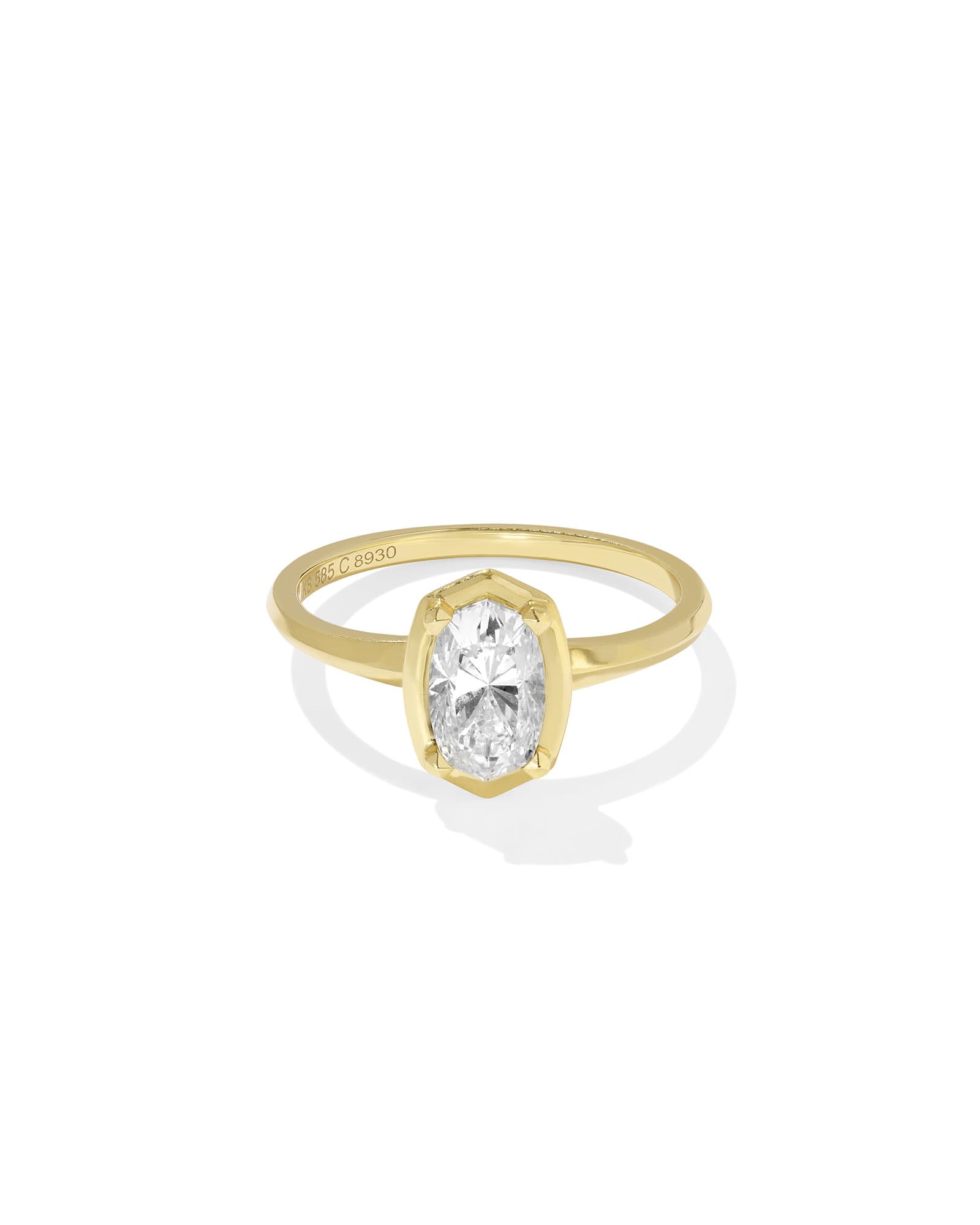 1 Ct Lab Grown White Diamond Custom Elisa Statement Ring in 14k Yellow Gold