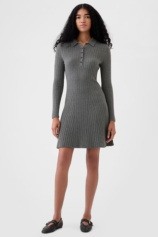 Gap Cashsoft Polo Mini Sweater Dress