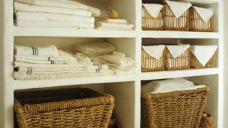 organised linen cupboard