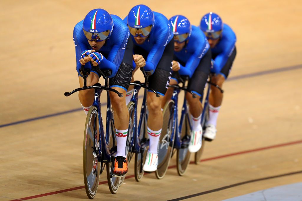 The Italian men&#039;s team pursuit squad