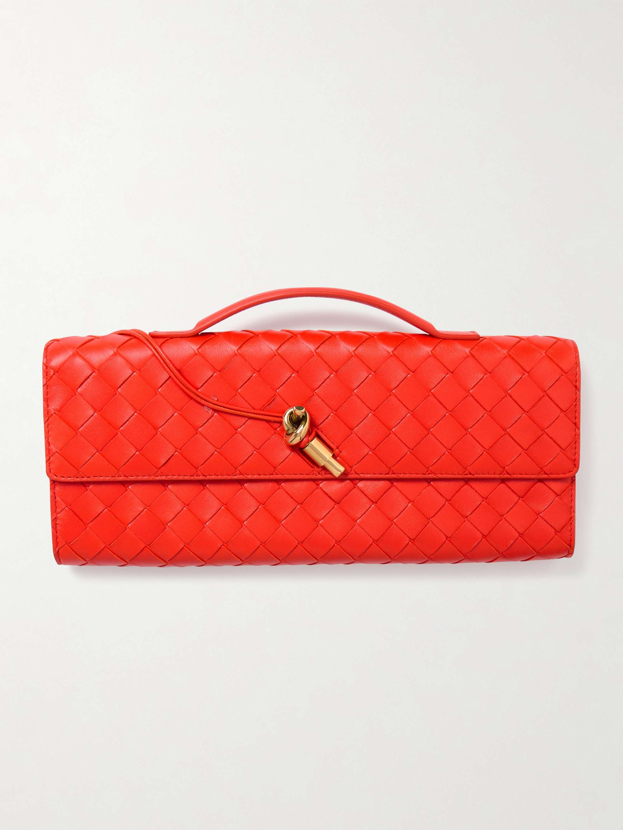 Andiamo Small Intrecciato Leather Clutch