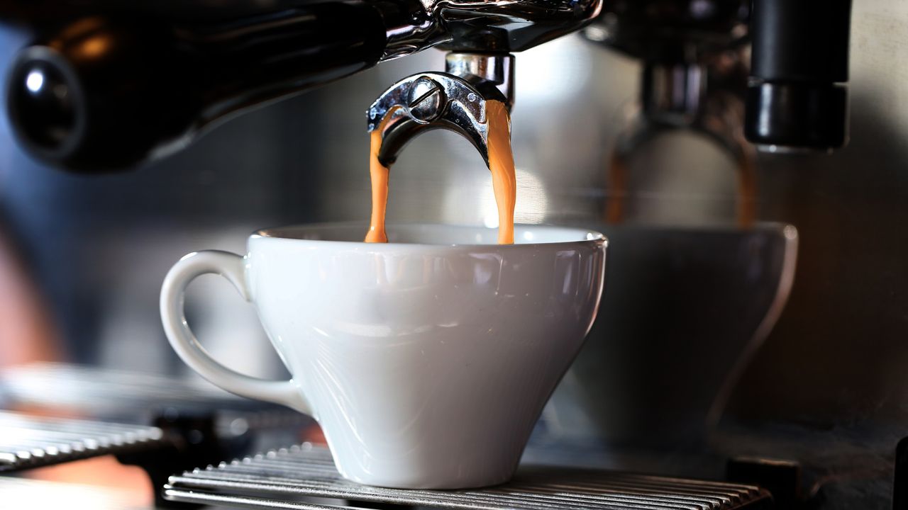 Espresso being brewed