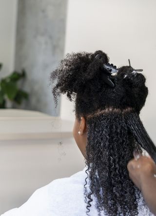 Woman at the hair salon