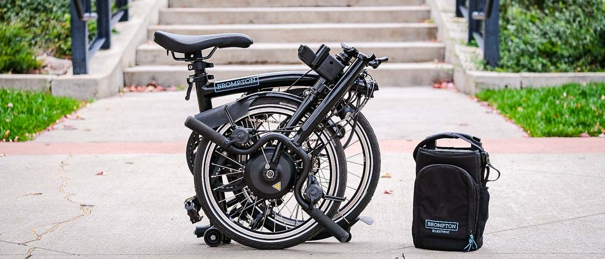 Brompton Electric Folding Bike H6L folded