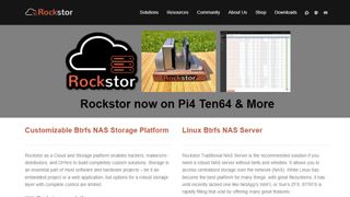 Website screenshot for RockStor