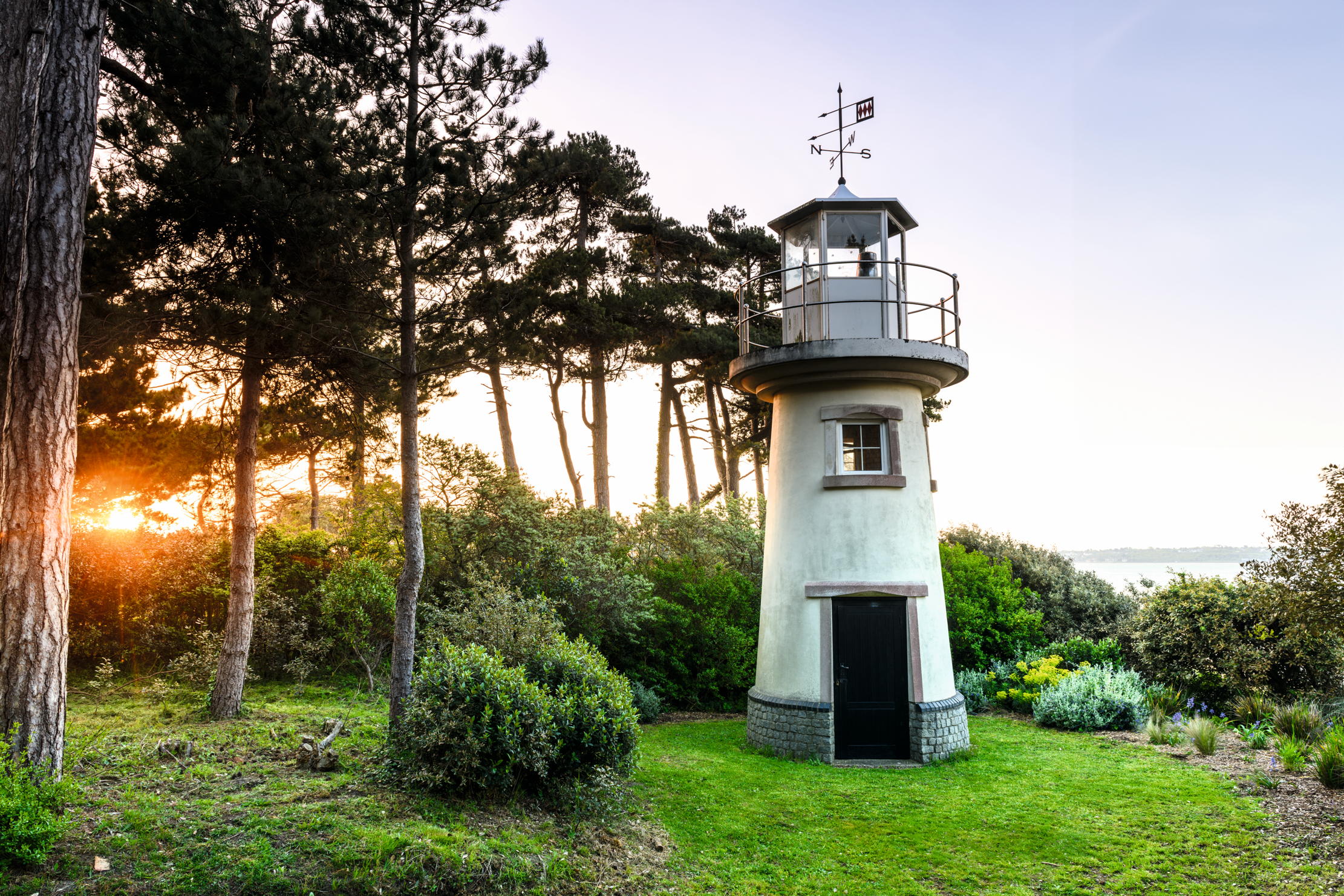 The Beaulieu Millennium beacon, erected in 2000. Lepe House, Hampshire.