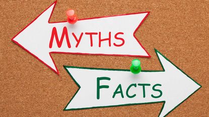 Arrows labeled Myths and Facts point in opposite directions.