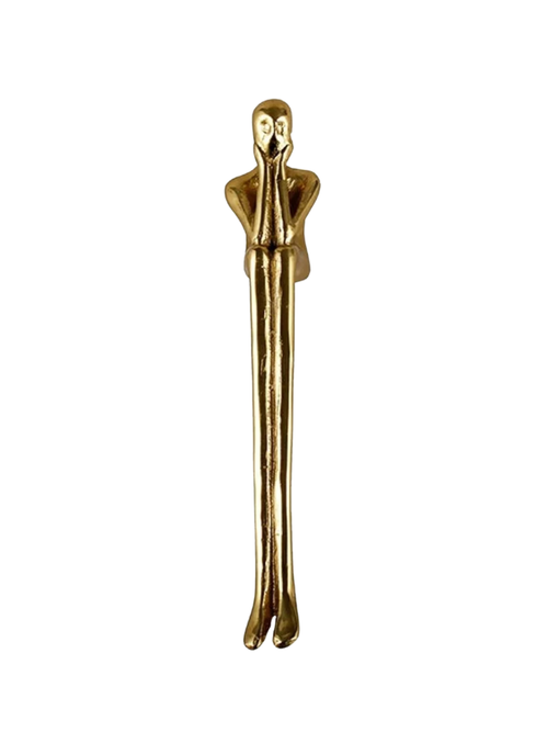 Brass Sitting Man Drawer Pull