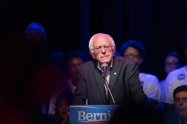 Bernie Sanders addresses supporters in Chicago.