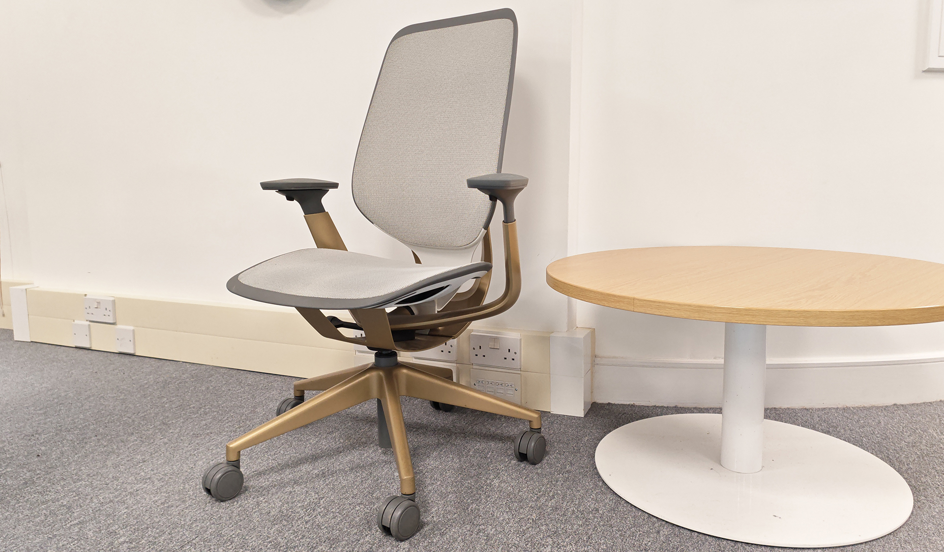 The Steelcase Karman chair in an office. 
