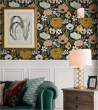 Vintage floral peel &amp; stick wallpaper, Amazon