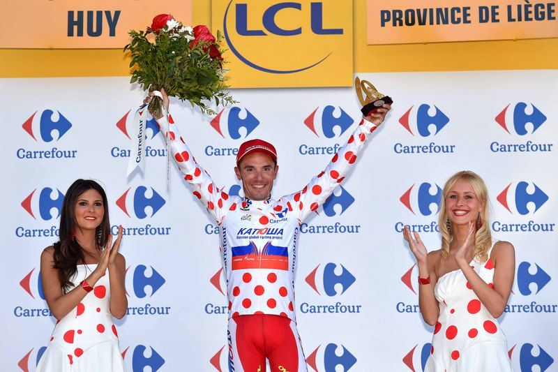 Joaquim Rodr&iacute;guez in the KOM jersey